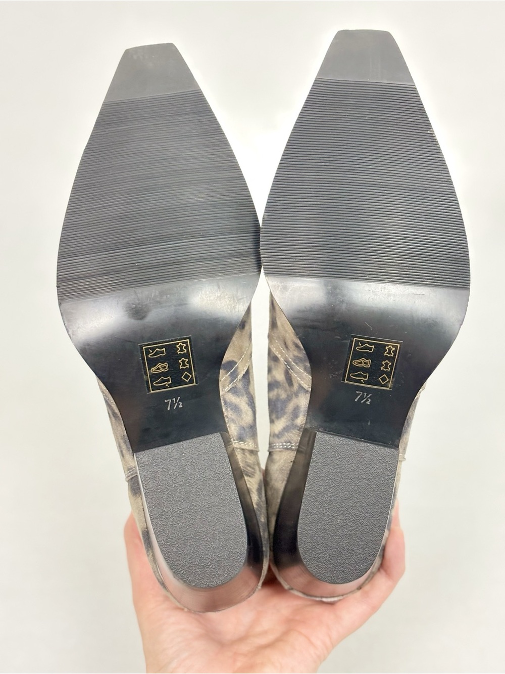 NEW Free People Cat Nap Cowboy Boots in Leopard Suede Size 7.5 - Picture 12 of 15